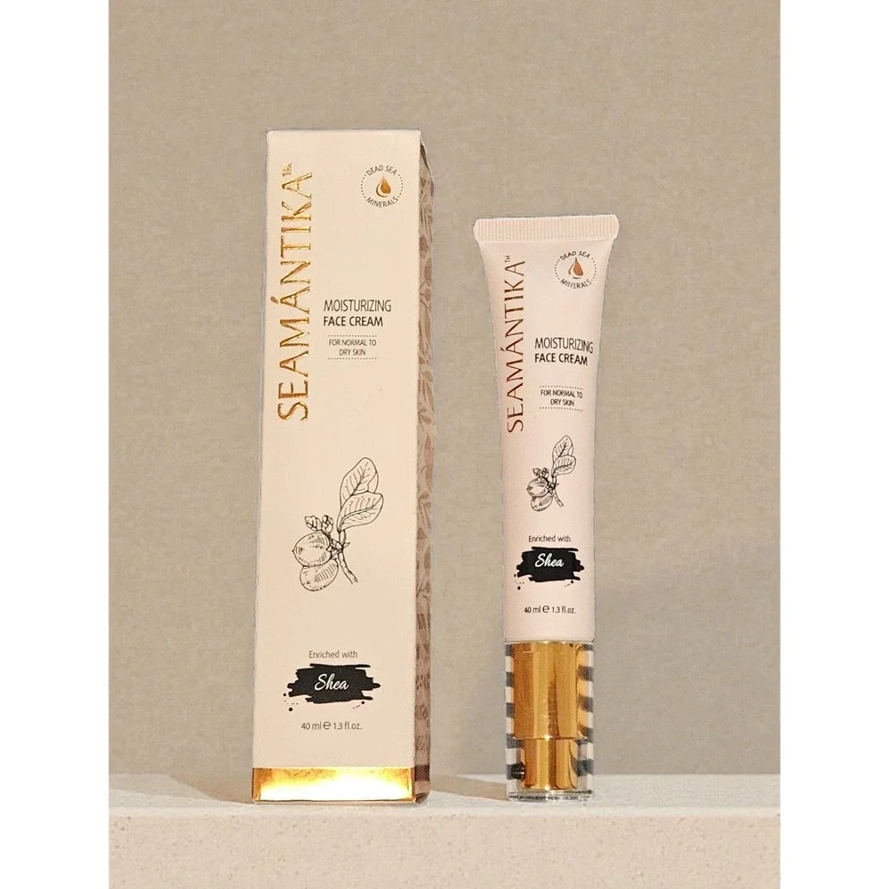 NIB SeaMantika Moisturizing Face Cream - Shea Butter & Dead Sea Minerals - 1.3oz